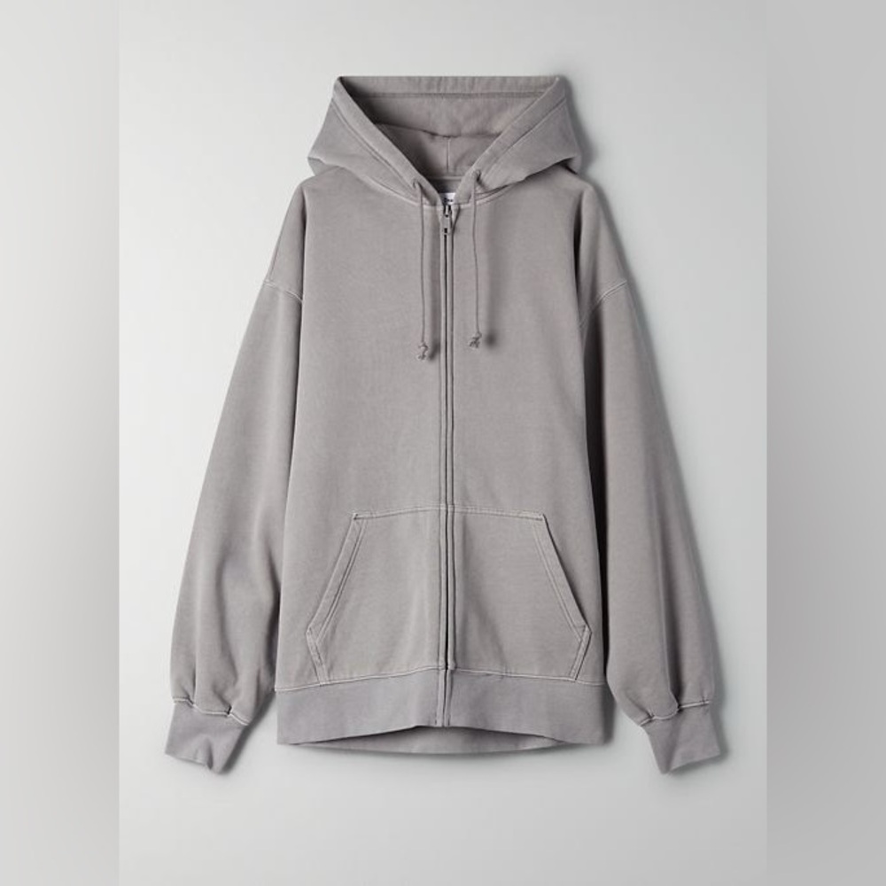 TNA BOYFRIEND ZIP HOODIE in GD inland grey